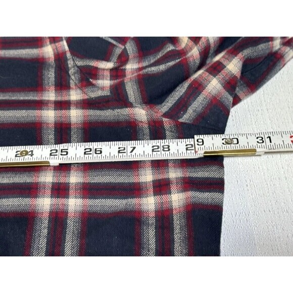 Untuckit Blue Plaid Long Sleeve Button Down Flannel Shirt Sz.  XXXLC 37"Sleeve - Picture 5 of 5